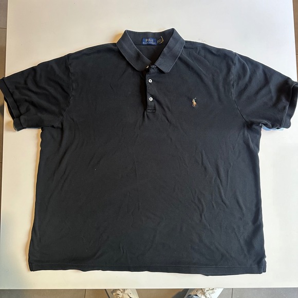 Polo Ralph Lauren Men's Polo Shirt 2XB Black Flesh Pony Big & Tall Classic - Picture 1 of 11